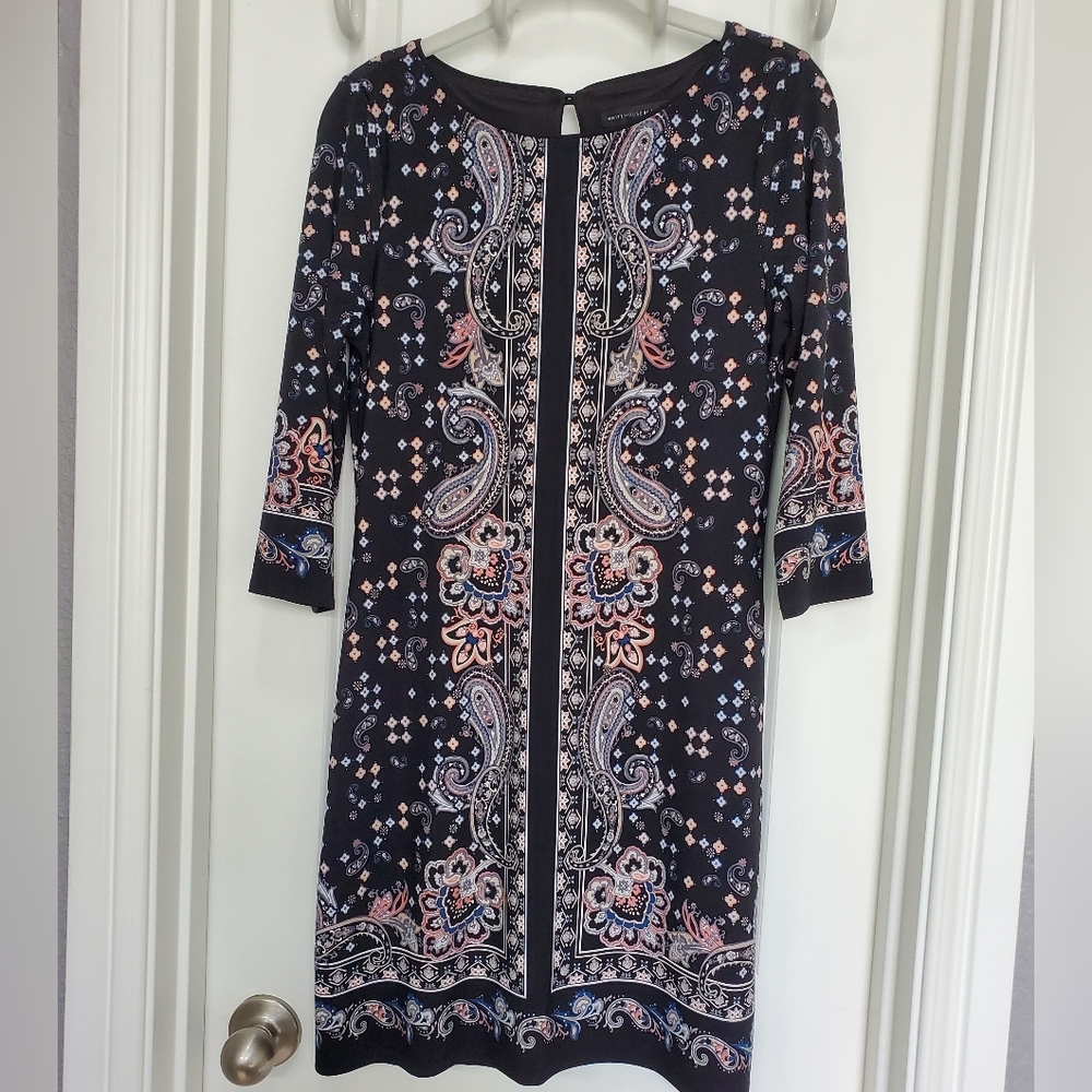WHBM 3/4 Sleeve Lightweight Petite Shift Dress, size SP